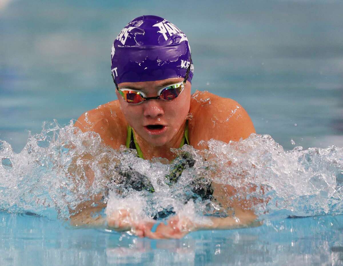 Bobbi Kennett of Fort Bend Ridge Point competes in the 6A girls 100-yard during the UIL State Swimming & Diving Championships at the Lee & Joe Jamail Texas Swimming Center, Saturday, Feb. 15, 2020, in Austin.