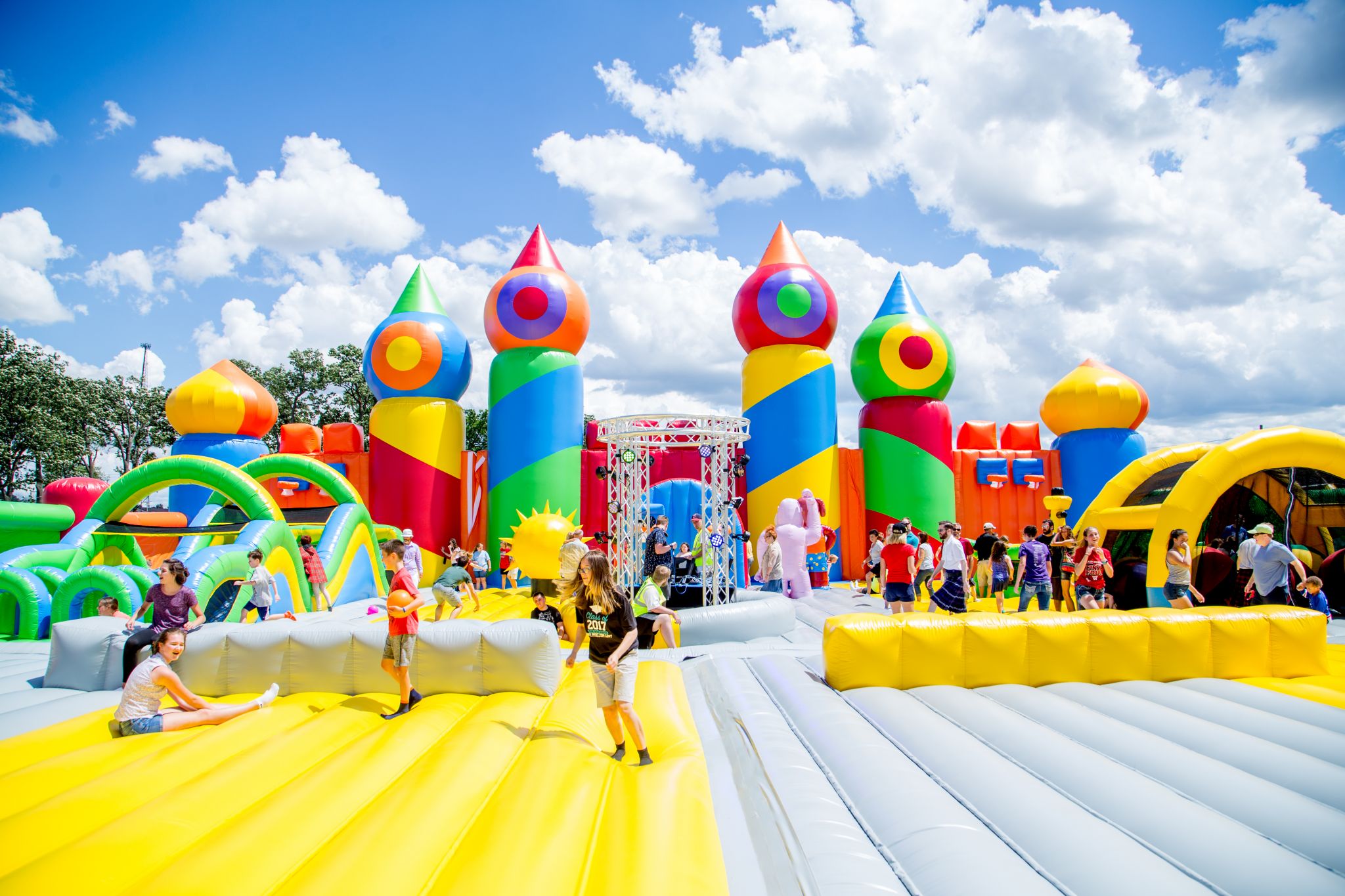 Prepare to let your inner kid out because the world's biggest bounce