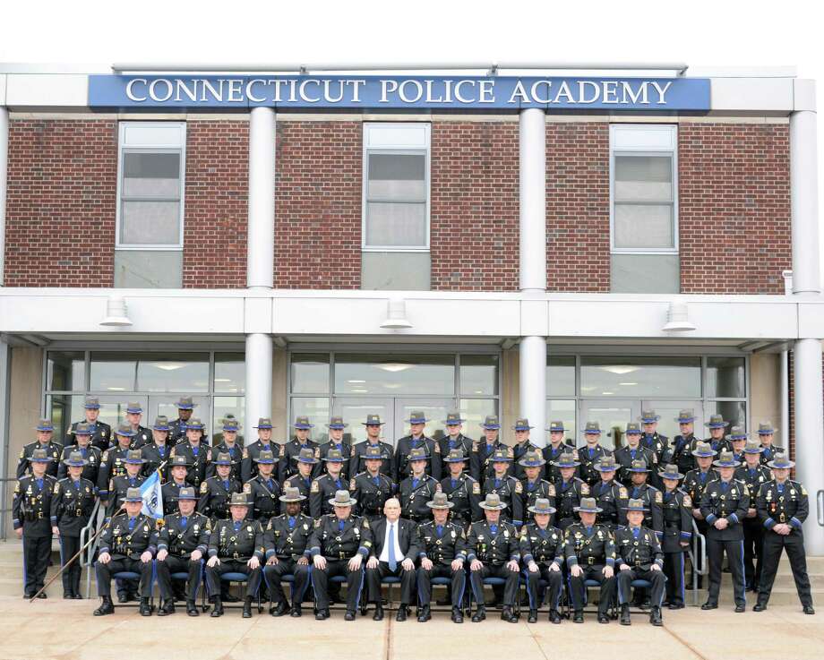 The Connecticut State Police today graduated 28 new State Troopers Jan. 16, all members of the 128th Training Troop, including one who will be stationed at the Westbrook barracks. Photo: Contributed Photo