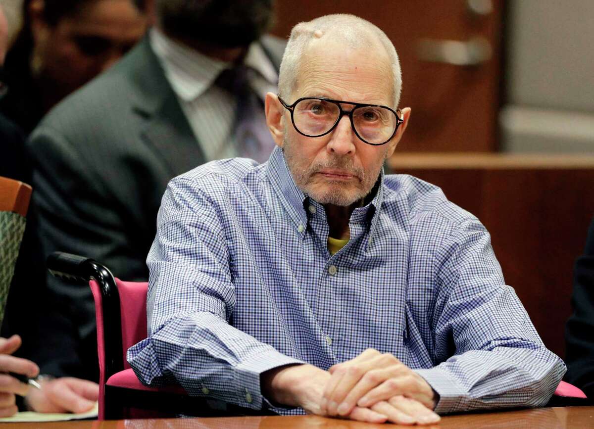 In this Dec. 21, 2016 file photo, Robert Durst sits in a courtroom in Los Angeles. Durst faces trial in the slaying of his best friend 20 years ago. Jury selection begins Wednesday, Jan.19, 2020, in Los Angeles. (AP Photo/Jae C. Hong, Pool, File)