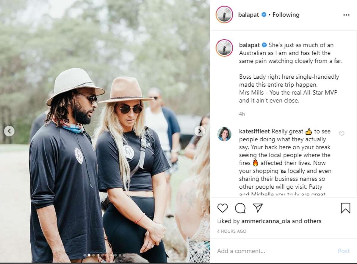 1. From posting about his beautiful boss wife to bringing awareness to the wildfires in his home country Australia, Patty Mills has some quality content on Instgram.