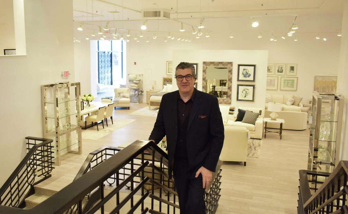 Abraham Esfahani, manager of the new Safavieh Home Furnishings store at 28 Washington St. in South Norwalk, Conn., on the eve of the showroom's grand opening scheduled for Thursday, Feb. 20, 2020.