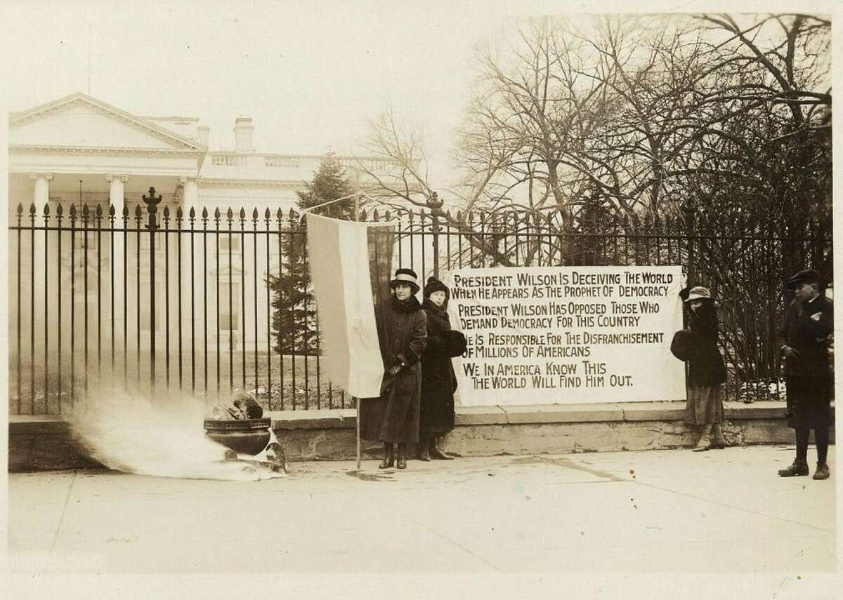 1919: National Women's Party sparks 'Watchfires of Freedom' Members of Congress introduced a constitutional amendment enshrining women's right to vote in 1878, but it would take decades of protest for it to become the law of the land. In 1918, President Woodrow Wilson started supporting women's suffrage, but members of the National Women's Party thought he wasn't using his influence to sway the last two senators needed for an amendment to pass. In January 1919, activists started burning Wilson's speeches outside public buildings, implying he was a hypocrite for not doing more. The amendment passed a few months later.