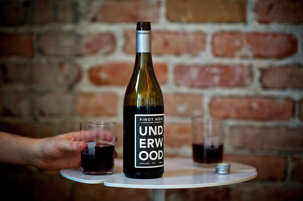 Getting ready to indulge in a glass of Pinot Noir at Union Wine Company.