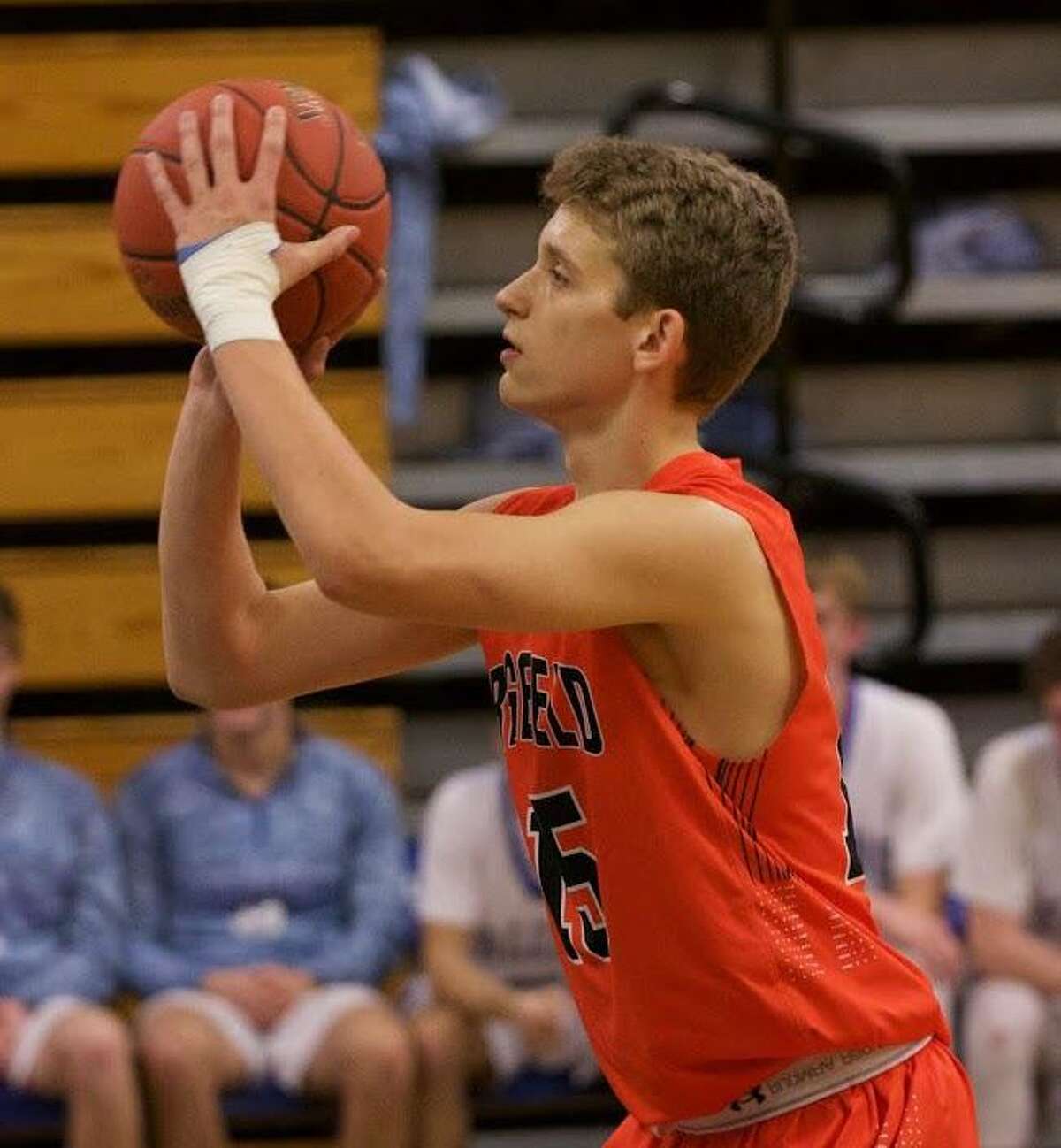 Matthew Eiben and the Ridgefield boys basketball are 15-2 going into the final three regular-season games.