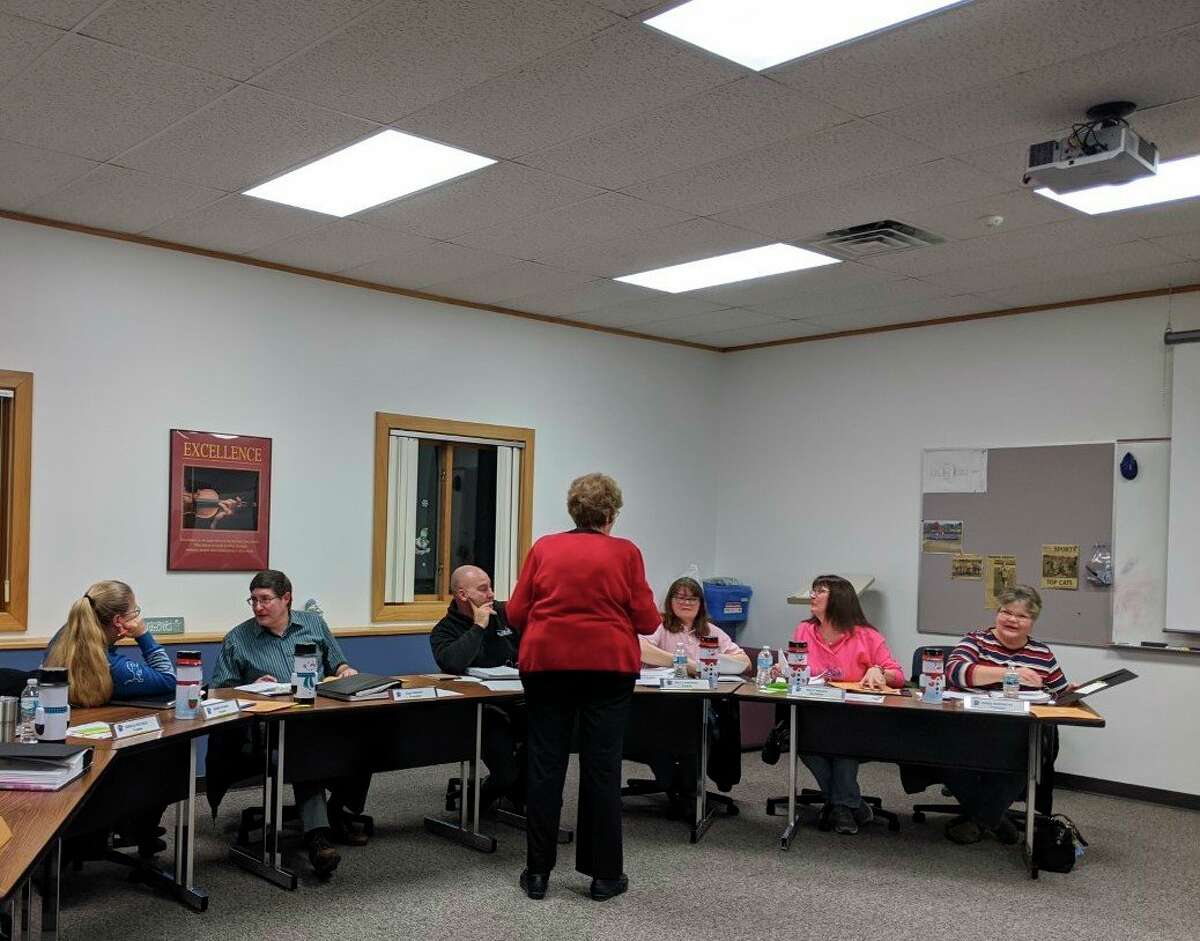 Bailey submitted her retirement resignation at the Evart Public Schools Board of Education meeting Monday. She has been with the school district for six years. (Herald Review photo/Catherine Sweeney)