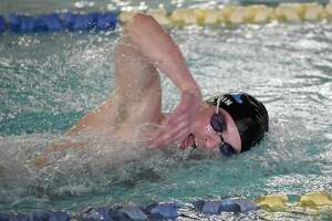 Darien swimmers celebrate senior day with win - Photo