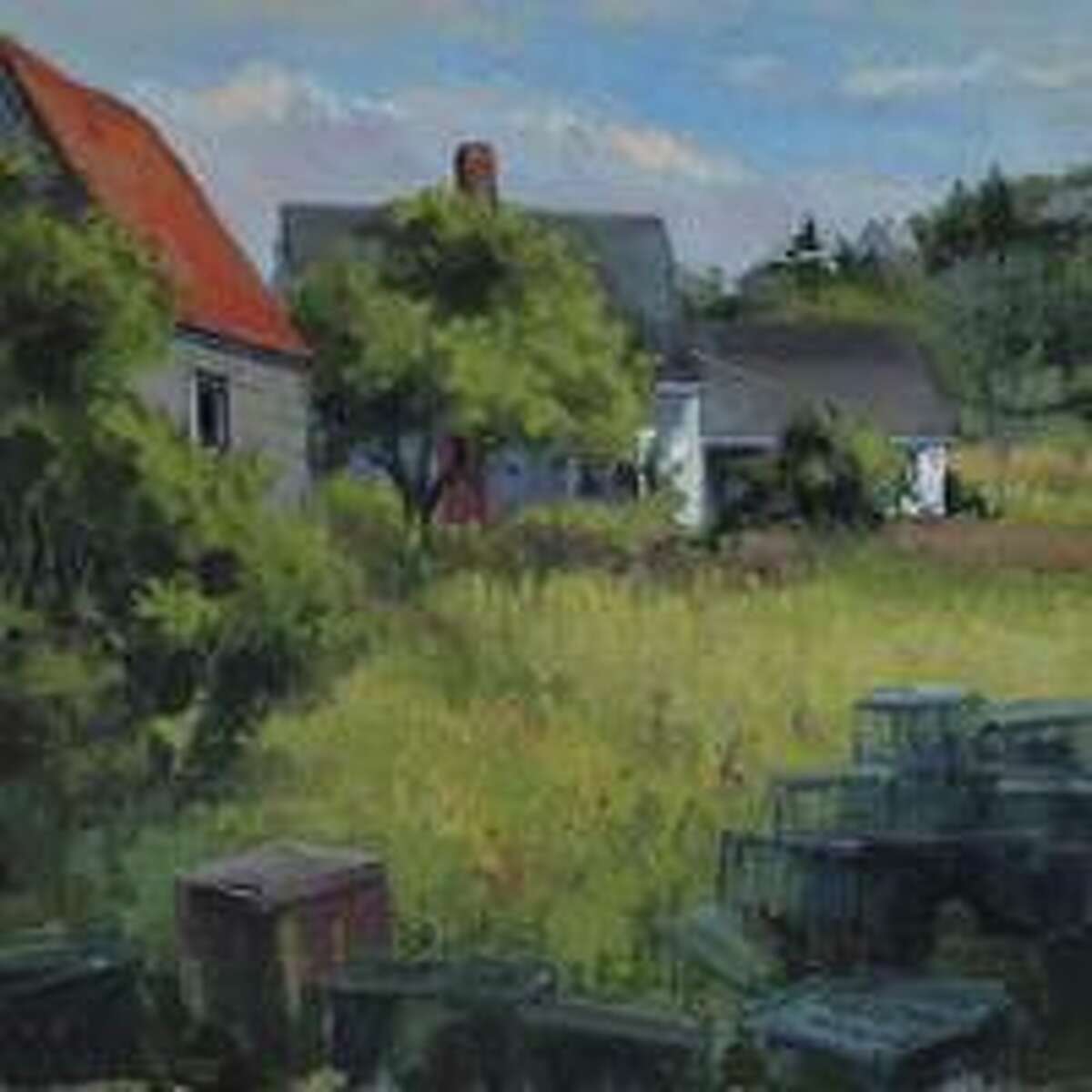 Frank Bruckmann will paint a landscape in oil using a photo for subject matter.