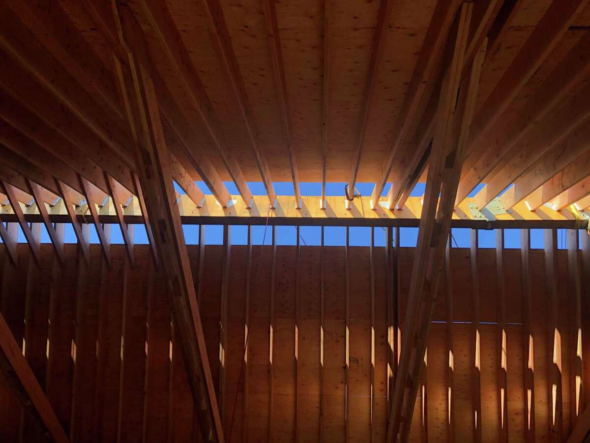 Here is the Mather Homestead's new Education Center's roof going up in a previous year. The homestead is having Derek Brown, a writer, mixologist and expert on the history, and culture of spirits and drinks for a virtual cocktail event Jan. 30, at 7 p.m.