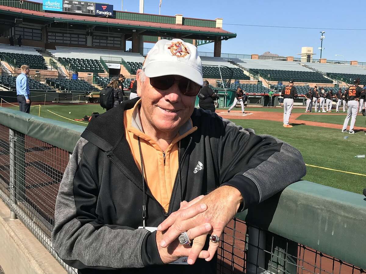 "Talking Baseball" host Marty Lurie, at Scottsdale Stadium.