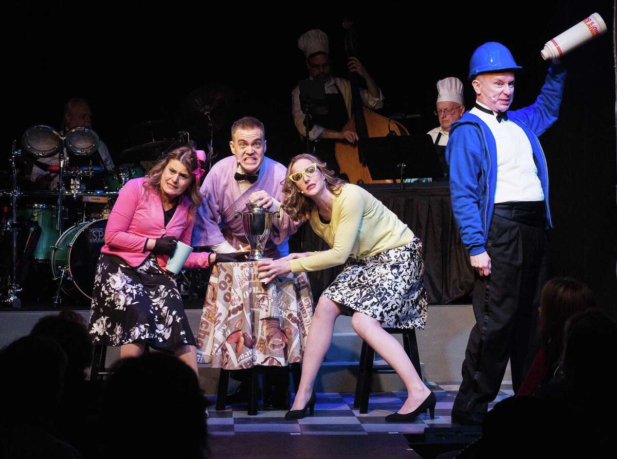 Tracey Marble, Zachary Theis, Anya Caravella and Robert Geils star in The Ridgefield Theater Barn's musical Smorgasbord performed on Sunday, Feb. 16, 2020. The music and lyrics were written by Bradford Blake. Tracey Marble, Zachary Theis, Anya Caravella and Robert Geils star in The Ridgefield Theater Barn's musical Smorgasbord performed on Sunday, Feb. 16, 2020. The music and lyrics were written by Bradford Blake.