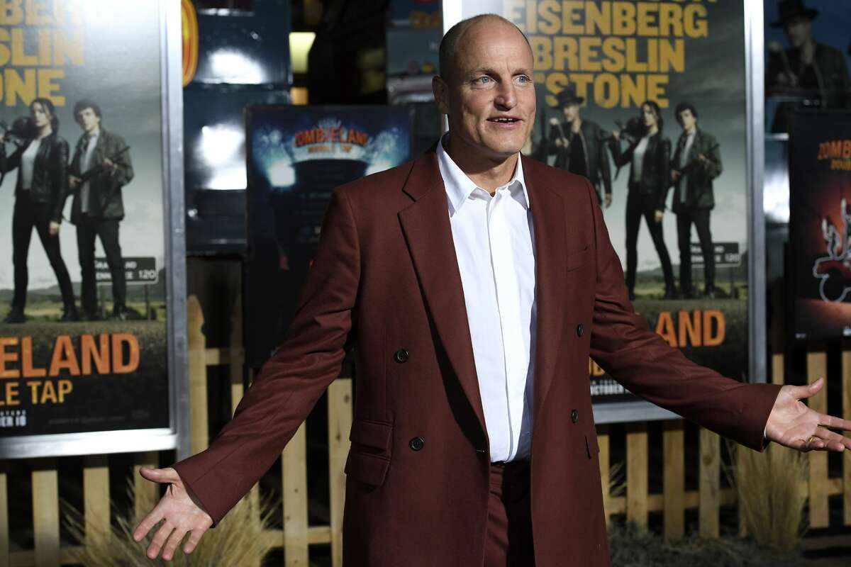 FILE - Woody Harrelson attends the Premiere Of Sony Pictures' "Zombieland Double Tap" at Regency Village Theatre on Oct. 10, 2019 in Westwood, California. The actor was seen filming a scene for "Venom 2" in downtown San Francisco on Sunday.