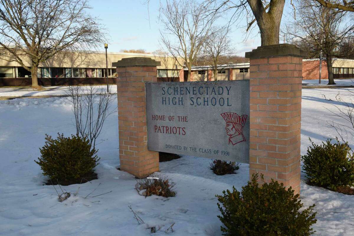 Exterior of Schenectady High School on Thursday, Feb. 20, 2020 in Schenectady, N.Y. (Lori Van Buren/Times Union)