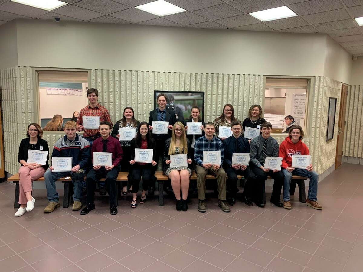 Pictured are students being recognized from the career center's morning session. (Courtesy photo)