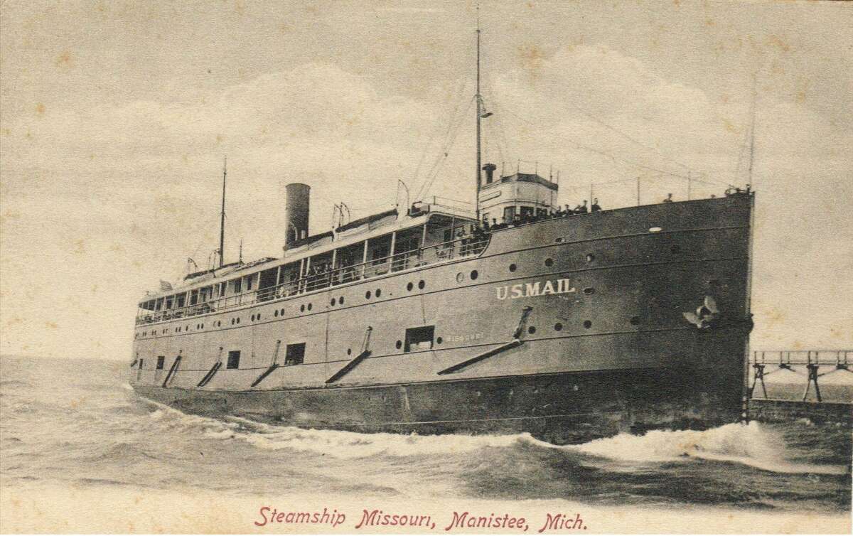 The Steamship Missouri was one of many steamers that brought passengers to the port of Manistee in the 1890s.