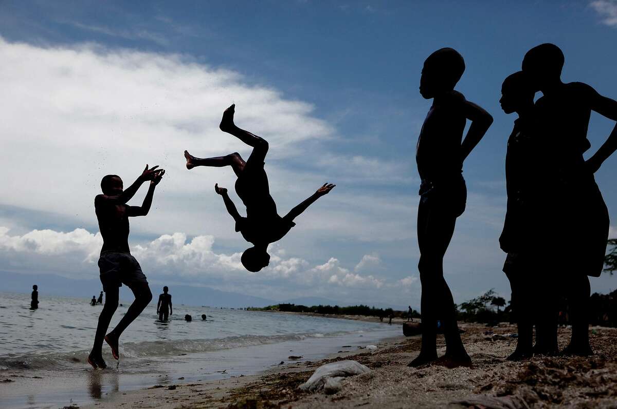 Children at play in Leogane, Haiti