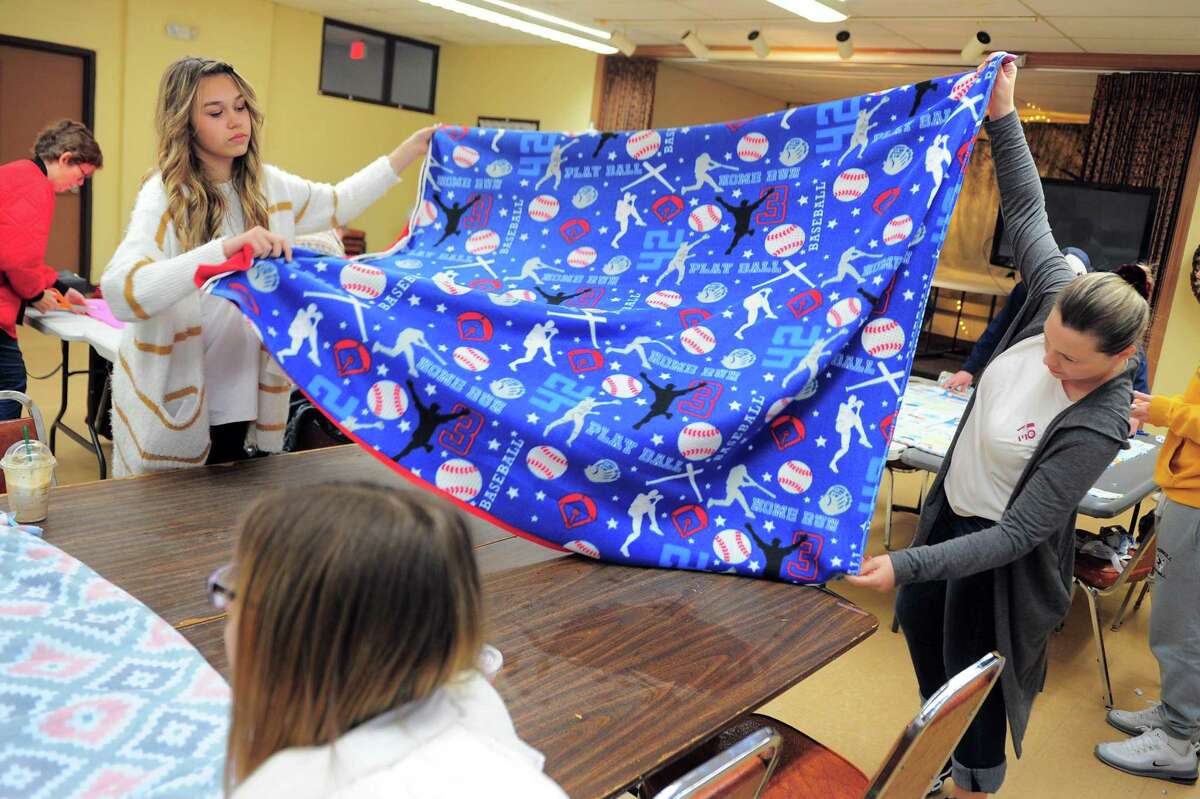 In Photos Blanket making for kids with cancer