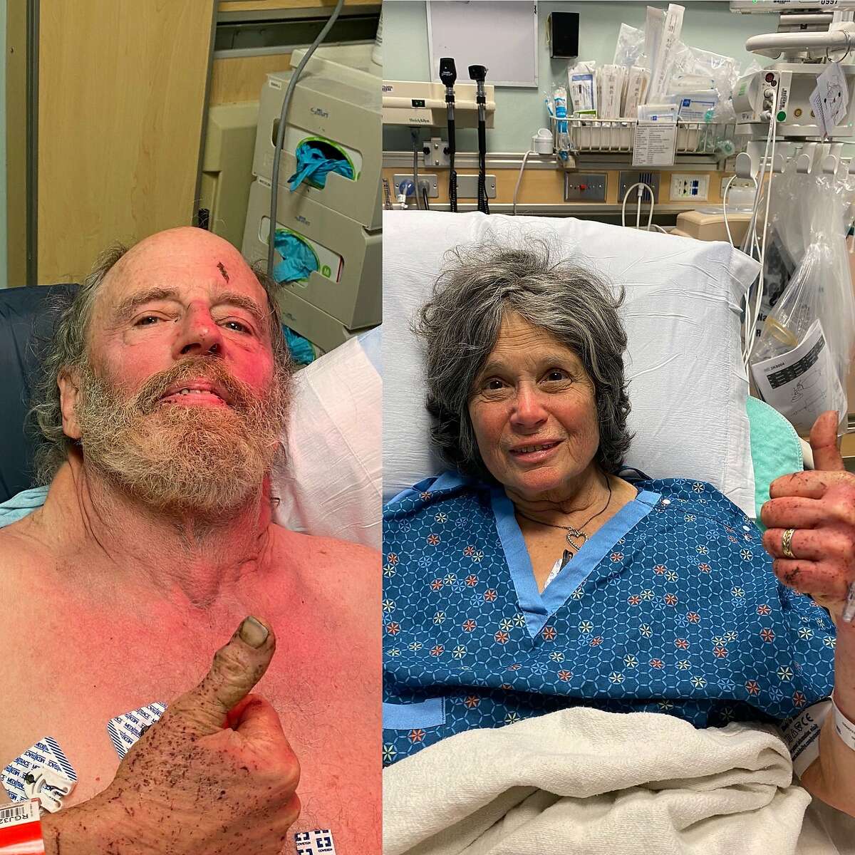 Ian Irwin and Carol Kiparsky were recovering at a local hospital on Saturday, Feb. 22, after having gone missing while on a Valentine's Day hike near their rental home in Inverness. The couple was found by searchers Saturday morning.