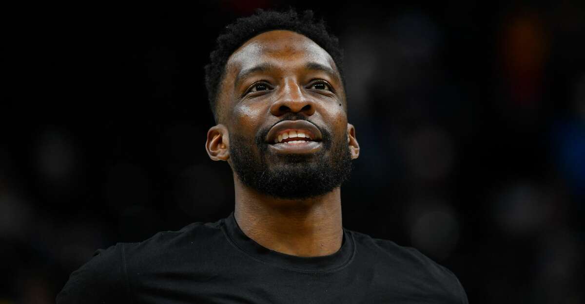 Jeff Green #32 of the Houston Rockets warms up before a game against the Utah Jazz at Vivint Smart Home Arena on February 22, 2020 in Salt Lake City, Utah. (Photo by Alex Goodlett/Getty Images)