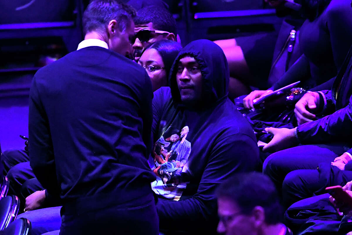 LOS ANGELES, CALIFORNIA - FEBRUARY 24: Former Los Angeles Laker Metta World Peace attends The Celebration of Life for Kobe & Gianna Bryant at Staples Center on February 24, 2020 in Los Angeles, California. (Photo by Kevork Djansezian/Getty Images)