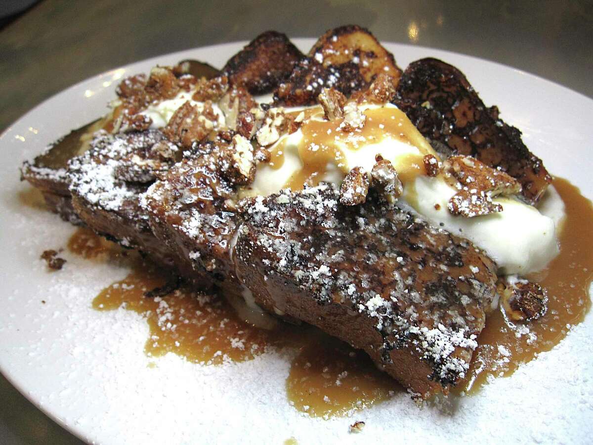 Pecan pie French toast incorporates brown sugar whiskey caramel, candied pecans and chantilly cream at Full Belly Cafe and Bar, which is reopening Oct. 5 in Stone Oak.
