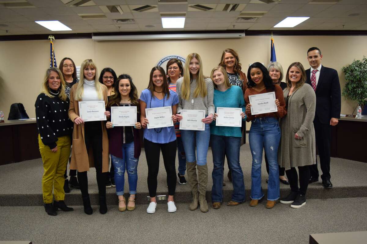 Members of the Plainview volleyball team were recognized for Academic All-State and All-District accolades.