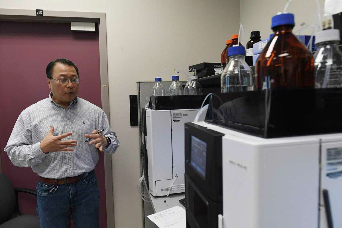 Brian Cho of the Bexar County crime lab explains how this machine, called a high performance liquid chromatography with photo diode array detector, can tell the difference between marijuana and hemp. The need for new equipment comes after Gov. Greg Abbott signed legislation last year that made industrial hemp legal and ushered in a new definition of what is pot and what is hemp.