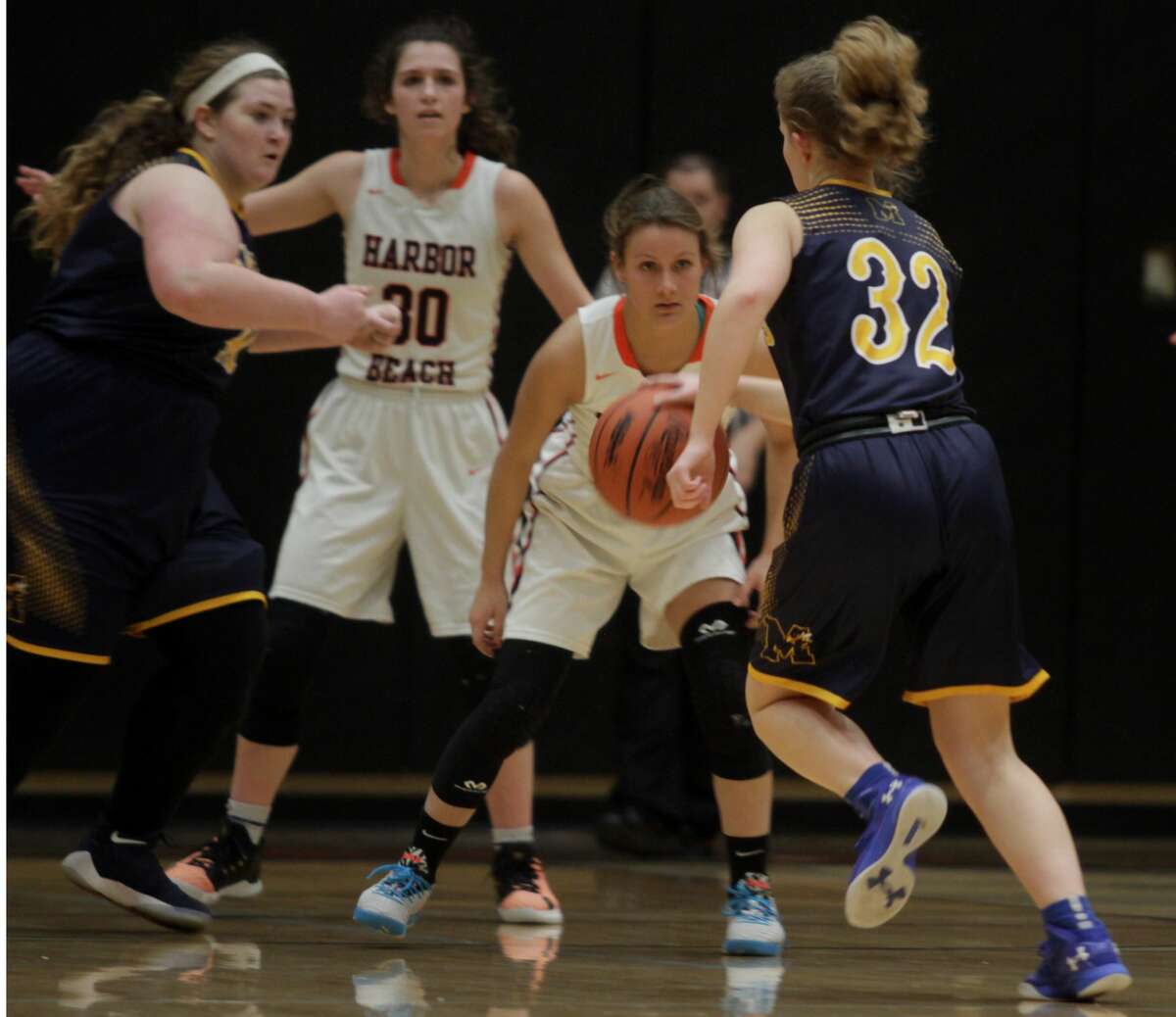 The Harbor Beach girls basketball team recorded a 68-17 win over Memphis at home on Tuesday, Feb. 25.