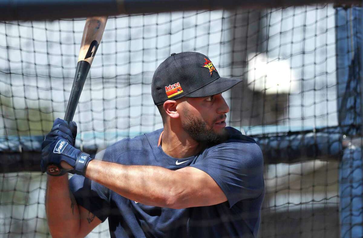 Houston Astros infielder Abraham Toro (31) during the Houston Astros spring training workouts at the Fitteam Ballpark of The Palm Beaches, in West Palm Beach , Wednesday, Feb. 19, 2020.
