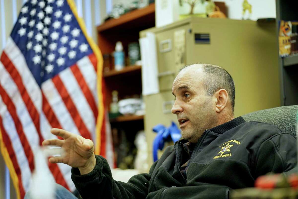 Schenectady County Sheriff Dominic Dagostino talks about the construction of a courtroom inside the jail facility on Wednesday, Feb. 26, 2020, in Schenectady, N.Y. On April 27, 2021 Dagostino announced he fired his stepson from the sheriff's office after he was charged with DWI in Colonie. (Paul Buckowski/Times Union)