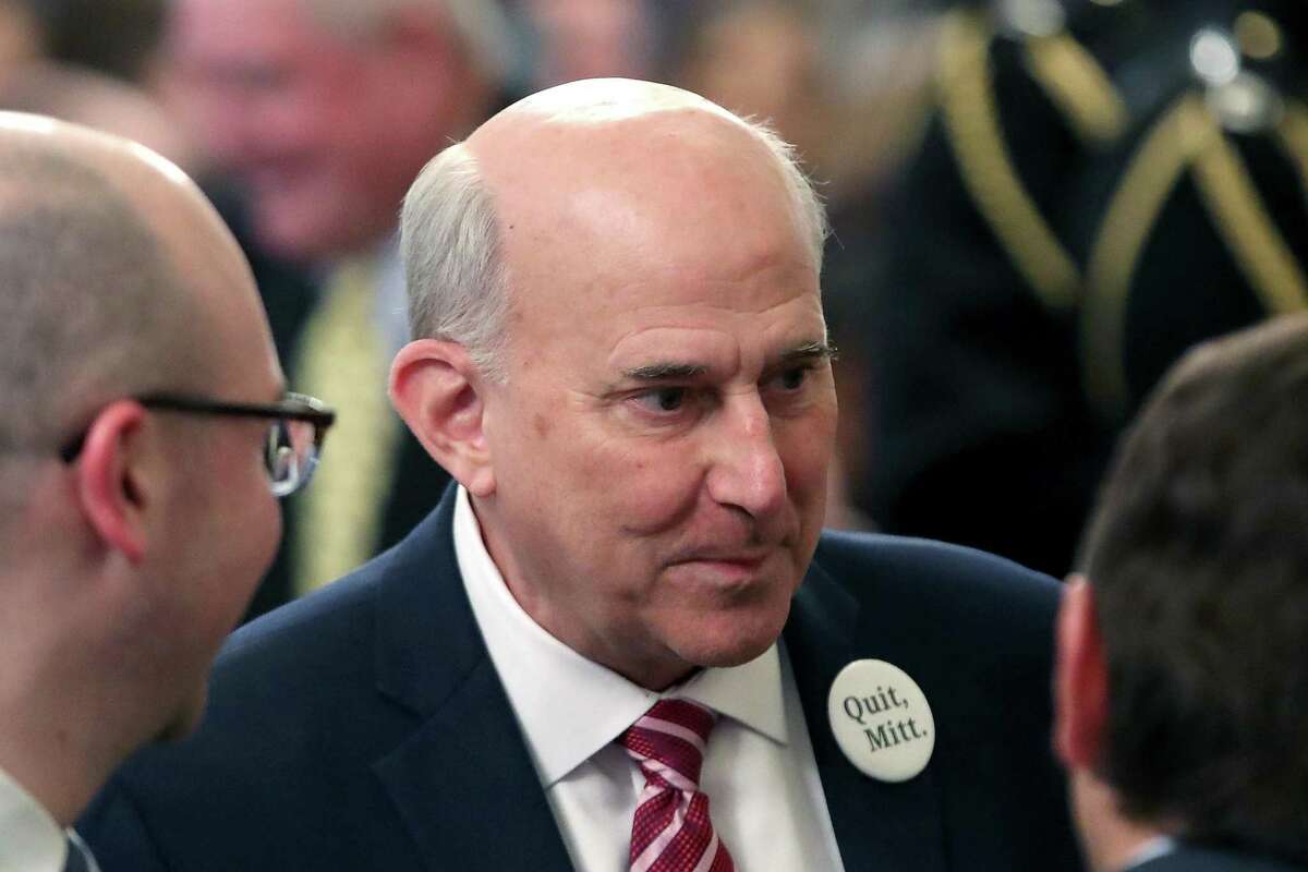 U.S. Rep. Louie Gohmert (R-TX) waits for U.S. President Donald Trump to speak to the media, one day after the U.S. Senate acquitted on two articles of impeachment, in the East Room of the White House February 6, 2020 in Washington, DC.
