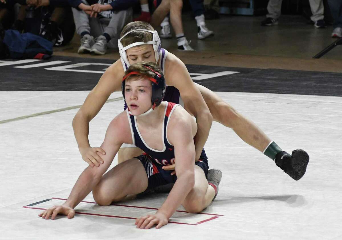 Sophomore Caleb Seyfried  earned All-America honors by placing sixth in the 106-pound division at the 2020 National Prep Championships at Lehigh University’s Stabler Arena in Bethlehem, Pa.