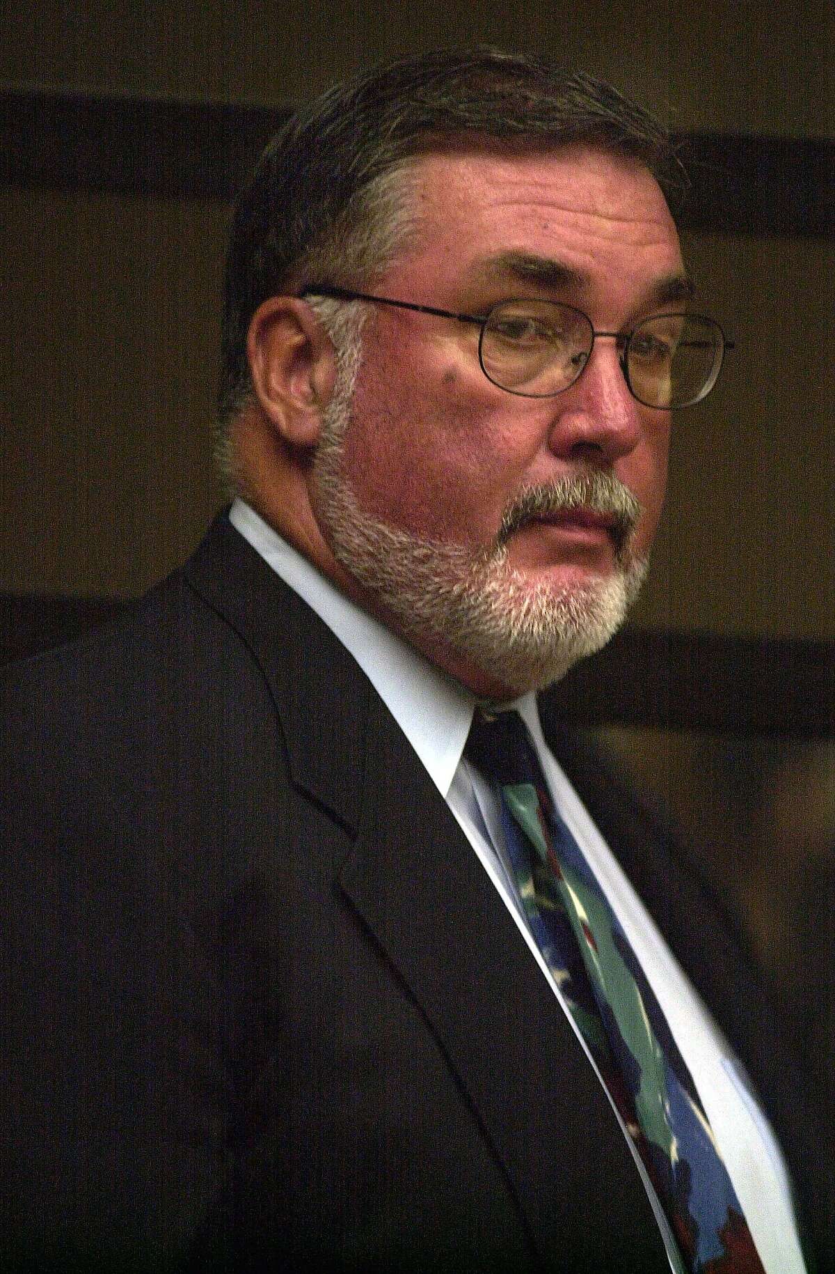 This July 24, 2003 photo shows former priest Stephen Kiesle during a hearing in Martinez, Calif. A letter obtained by the Associated Press and bearing the signature of future Pope Benedict XVI shows then-Cardinal Joseph Ratzinger resisted defrocking Kiesle, who had a record of sexually molesting children, after his case had languished for four years at the Vatican. The 1985 letter was typed in Latin and is part of years of correspondence between the Diocese of Oakland and the Vatican about the proposed defrocking of Rev. Kiesle. (AP Photo/Bay Area News Group, Susan Tripp Pollard) MANDATORY CREDIT, NO SALES, MAGS OUT