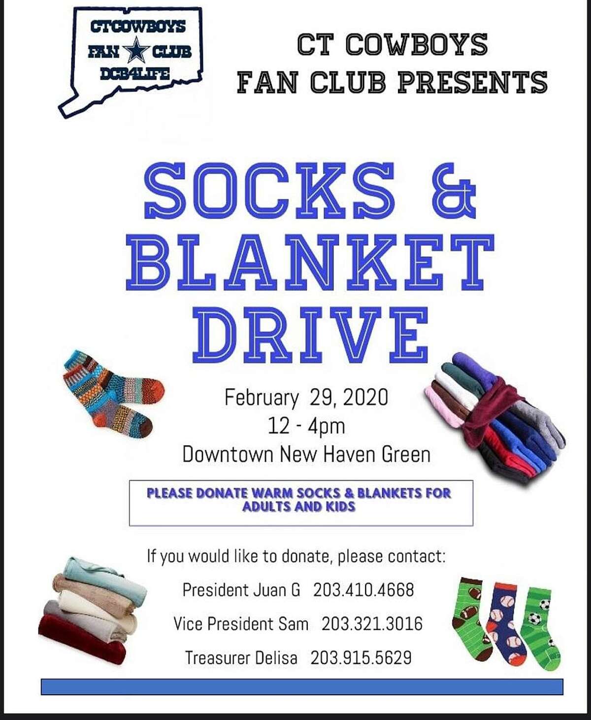 Socks and blankets drive to be held in New Haven Saturday