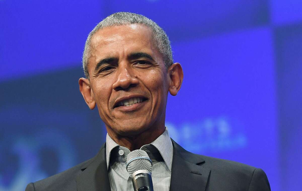 (FILES) In this file photo taken on September 29, 2019 Former US President Barack Obama speaks during the "Bits & Pretzels" start-ups festival in Munich, southern Germany. - Former President Barack Obama has been largely silent about Senator Bernie Sanders' rise in the primary polls. (Photo by Christof STACHE / AFP) (Photo by CHRISTOF STACHE/AFP via Getty Images)