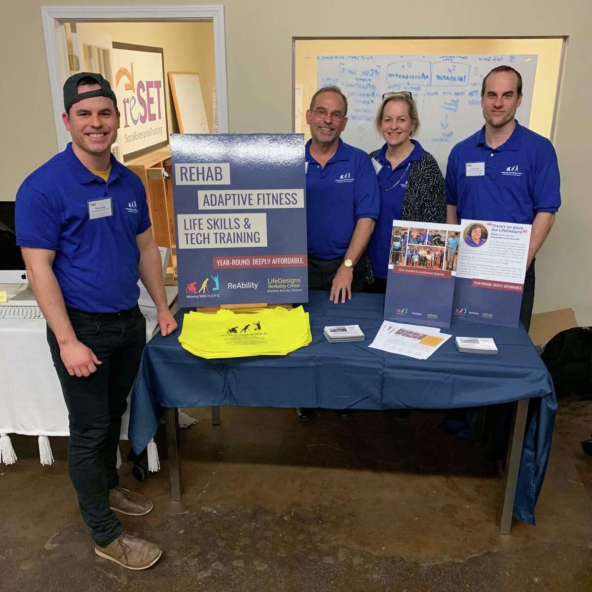 Moving With Hope founders Tad and Joanne Duni with sons are among the entrepreneurs participating in the 2020 Impact Accelerator. Moving with Hope is an adaptive fitness, therapy, and learning center creating affordable recovery solutions for people with physical disabilities.