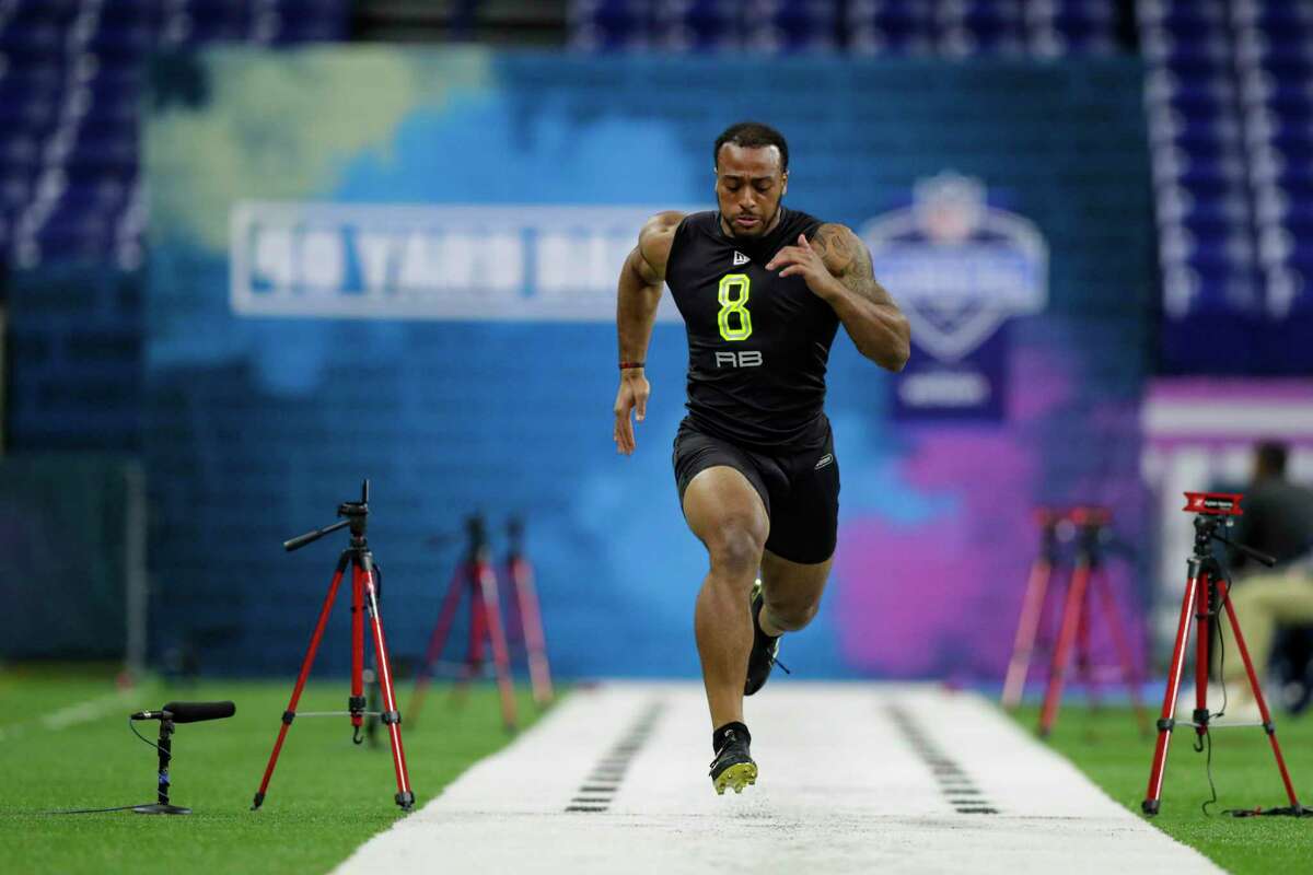 New London’s AJ Dillon had an impressive performance at the NFL scouting combine as the former Boston College star had the best marks among running backs in the vertical and broad jumps.