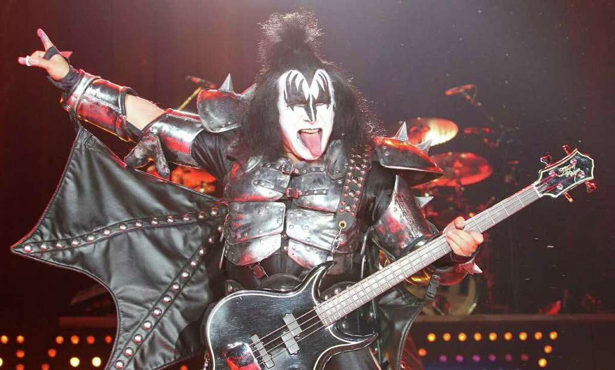 Gene Simmons of Kiss performs on stage on May 25, 2010 in Leipzig, eastern Germany. (Sebastian Wilinow / Getty Images)