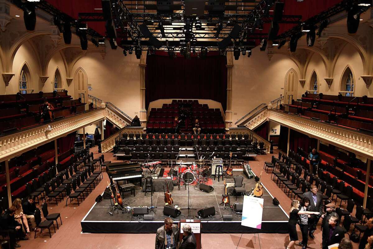 A view of Universal Preservation Hall is seen during the media tour and ribbon cutting of the new concert hall in Saratoga Springs, N.Y., on Saturday, Feb. 29, 2020. (Jenn March, Special to the Times Union)
