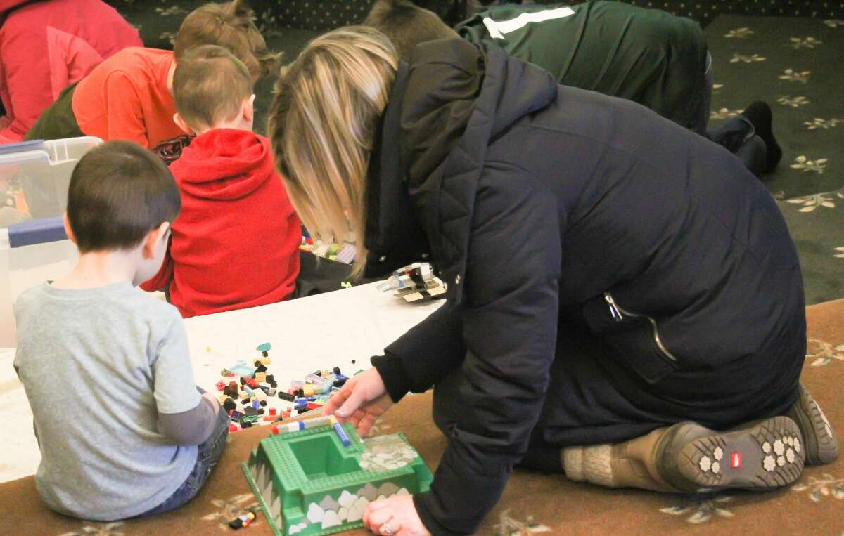 The Bad Axe District Library celebrated Leap Year on Saturday with a special Lego Challenge for kids 5 and older.