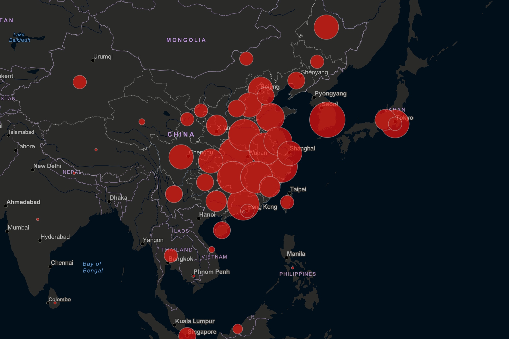 Maps show coronavirus spread around the globe; 89,000 infected