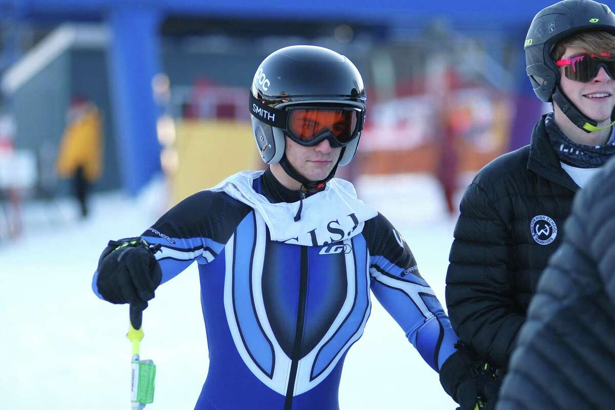 Dom Polito was among the skiers contributing to Wilton’s third-place finish at the State Open boys skiing championship.