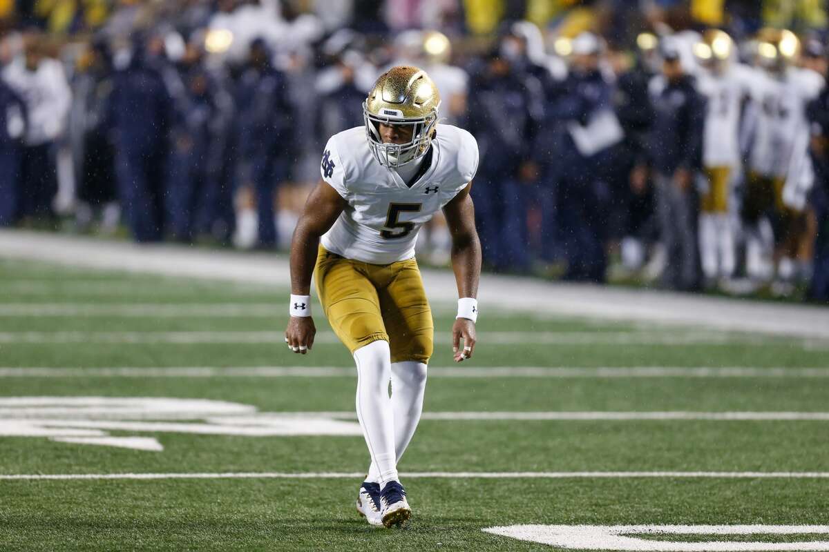 Notre Dame cornerback is John McClain's projection for the Texans' first pick at No. 57 overall in this week's mock draft.