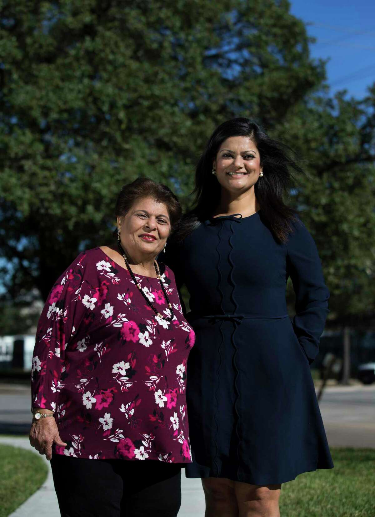 Illy Jaffer, right, government affairs for the Houston Health Department, and her mother, Munira Jaffer, pose for a photograph on Wednesday, Dec. 4, 2019, in Houston. Jafar is advocating for lyme disease awareness for Texas doctors after she was diagnosed years after a tick bite. Her mother was a major part in her care and recovery while she was going to and from doctor's appointments in Houston and Austin.