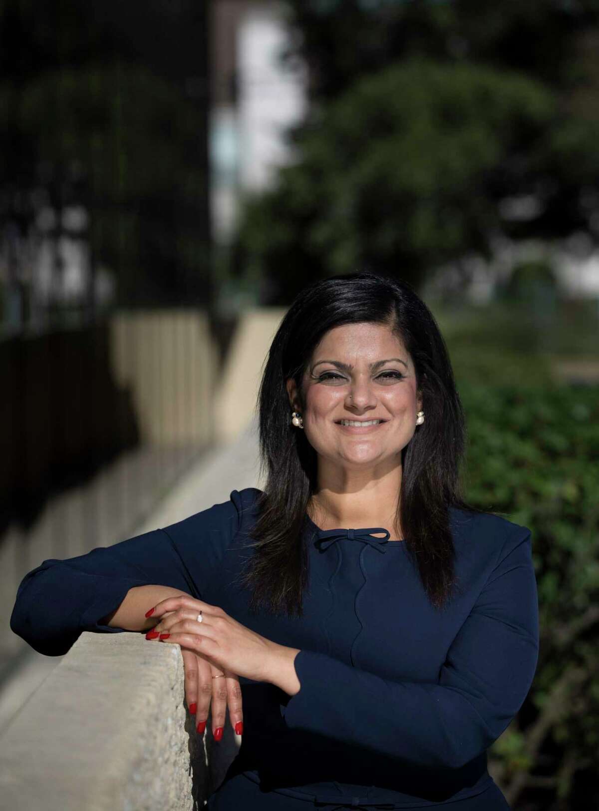 Illy Jaffer, government affairs for the Houston Health Department, poses for a photograph on Wednesday, Dec. 4, 2019, in Houston. Jafar is advocating for lyme disease awareness for Texas doctors after she was diagnosed years after a tick bite.
