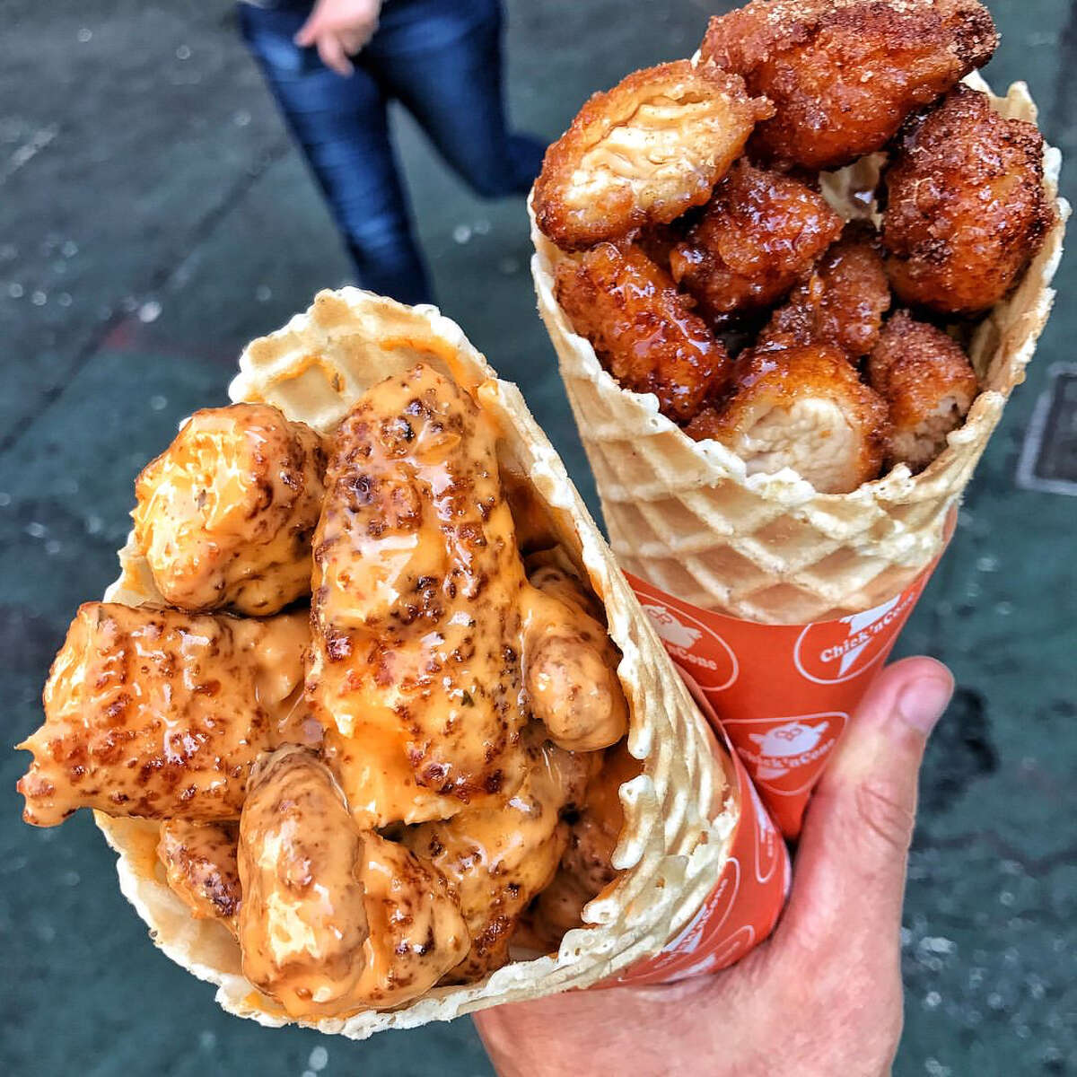 Chicken-filled waffle cones finally make debut in the Heights