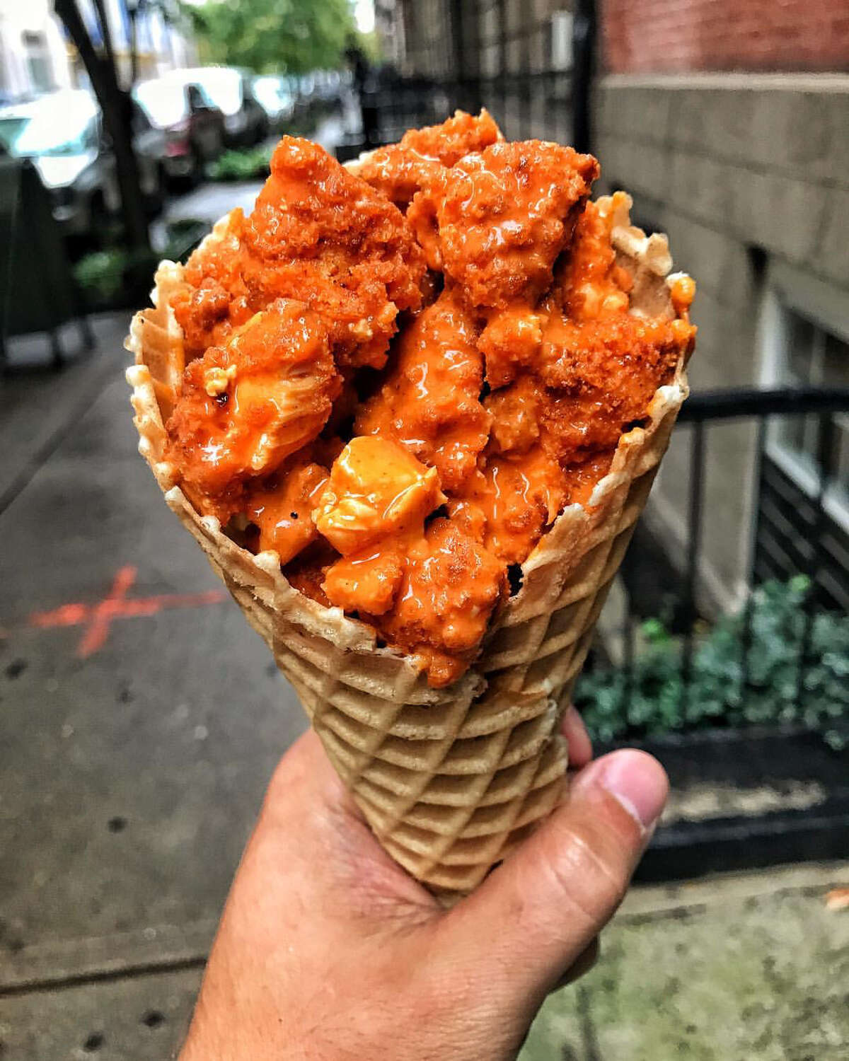 Chicken Filled Waffle Cones Finally Make Debut In The Heights