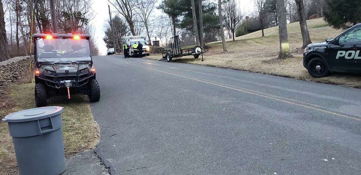 First responders on scene, searching for a missing woman in Easton, Conn., on Monday, March 3, 2020.
