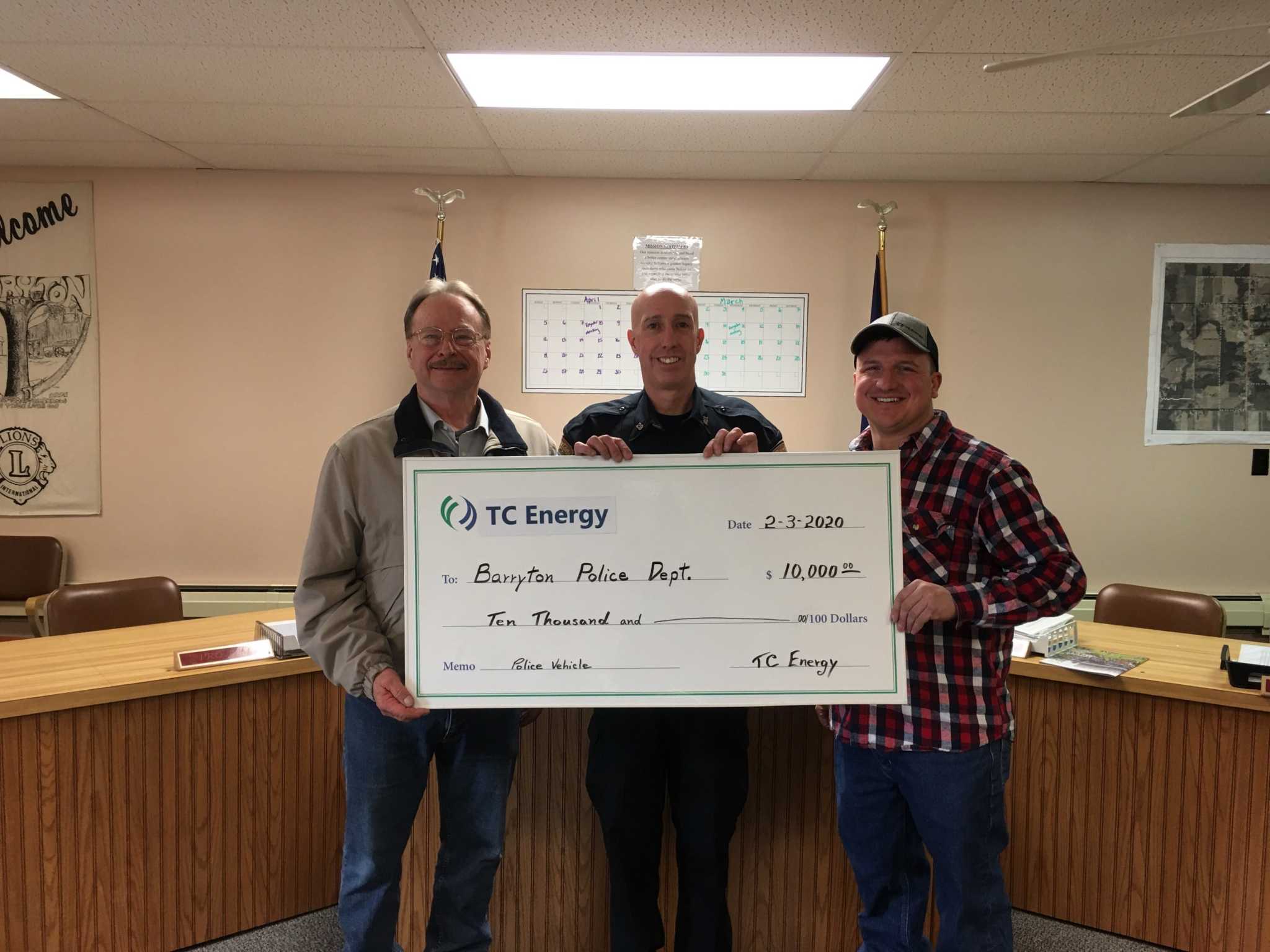 Barryton Police Department receives 10K grant