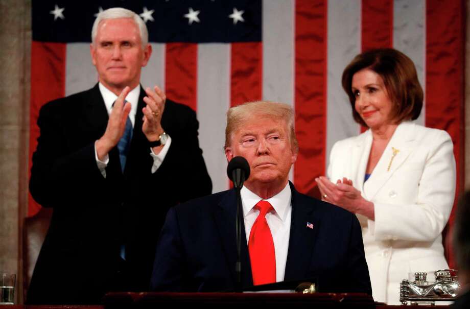 U.S. President Donald Trump delivers his State of the Union address at the US Capitol in Washington, D.C., on Feb. 4. Photo: Leah Millis / AFP Via Getty Images / AFP